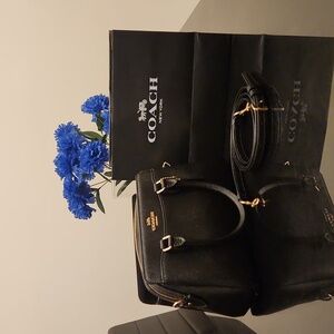 Coach Mini Darcie Carryall Black Bag